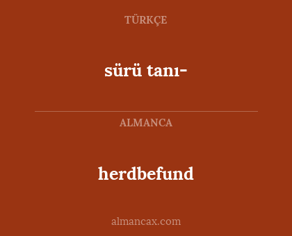 herdbefund - sürü tanı-