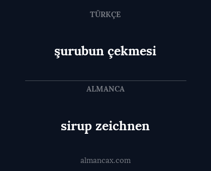 şurubun çekmesi - sirup zeichnen