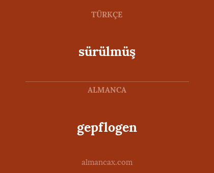 gepflogen - sürülmüş
