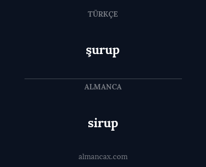 sirup - şurup