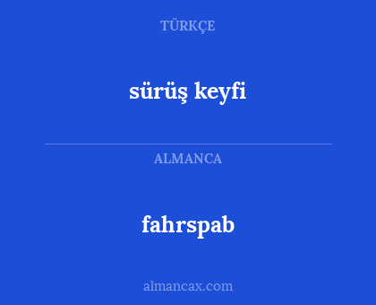 fahrspab - sürüş keyfi