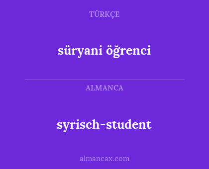 syrisch-student - süryani öğrenci