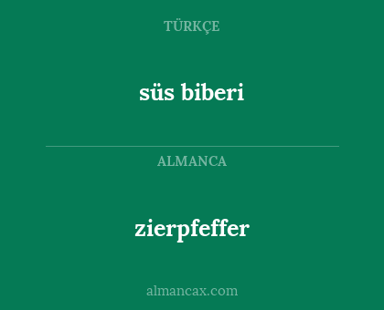 zierpfeffer - süs biberi