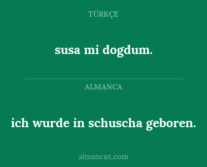 susa mi dogdum. - ich wurde in schuscha geboren.
