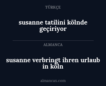 susanne tatilini kölnde geçiriyor - susanne verbringt ihren urlaub in köln