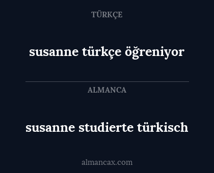 susanne studierte türkisch - susanne türkçe öğreniyor
