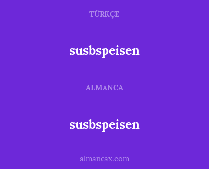 susbspeisen - susbspeisen