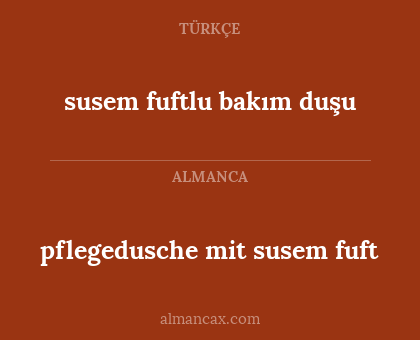 susem fuftlu bakım duşu - pflegedusche mit susem fuft