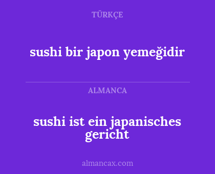 sushi ist ein japanisches gericht - sushi bir japon yemeğidir