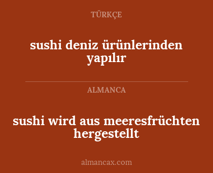 sushi wird aus meeresfrüchten hergestellt - sushi deniz ürünlerinden yapılır