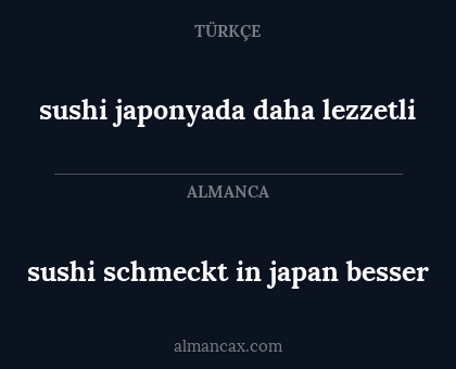 sushi schmeckt in japan besser - sushi japonyada daha lezzetli