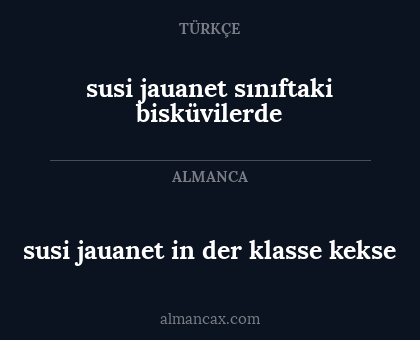 susi jauanet sınıftaki bisküvilerde - susi jauanet in der klasse kekse