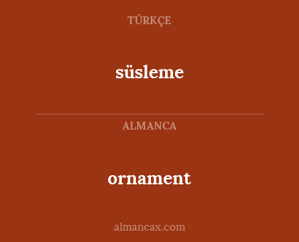 süsleme - ornament