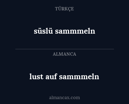 süslü sammmeln - lust auf sammmeln