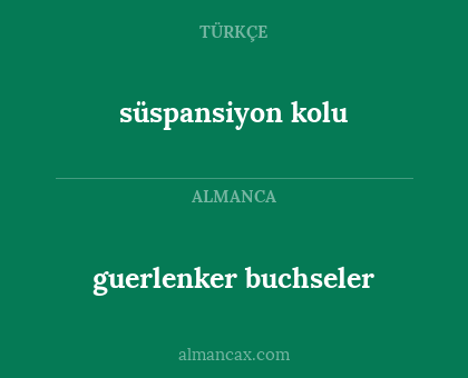 guerlenker buchseler - süspansiyon kolu