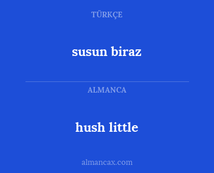 hush little - susun biraz