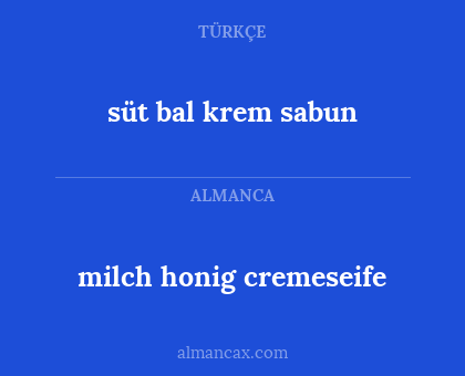 milch honig cremeseife - süt bal krem sabun