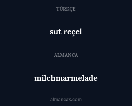 milchmarmelade - sut reçel