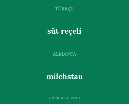 milchstau - süt reçeli