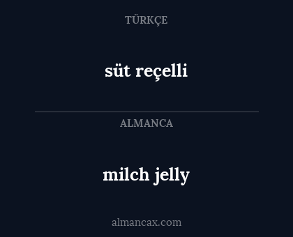 milch jelly - süt reçelli