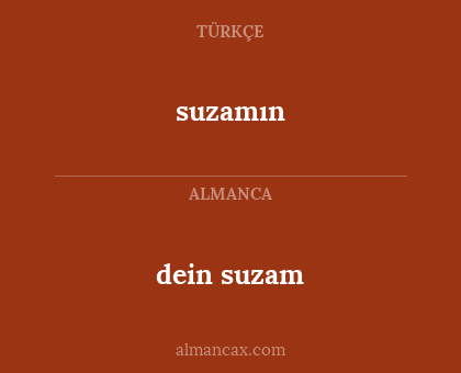 dein suzam - suzamın
