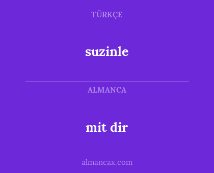 mit dir - suzinle