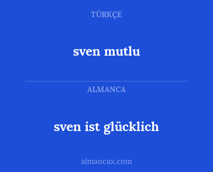 sven ist glücklich - sven mutlu