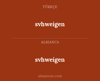 svhweigen - svhweigen