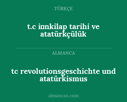 tc revolutionsgeschichte und atatürkismus - t.c i̇nkilap tarihi ve atatürkçülük