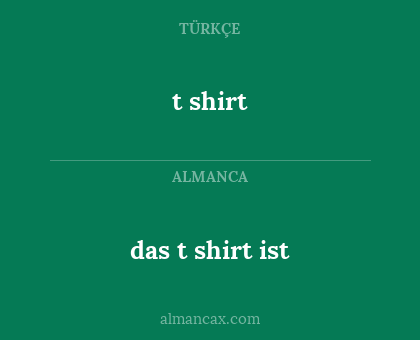t shirt - das t shirt ist