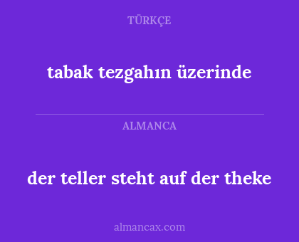 tabak tezgahın üzerinde - der teller steht auf der theke