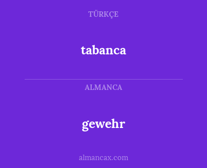 tabanca - gewehr