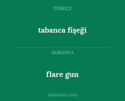 flare gun - tabanca fişeği