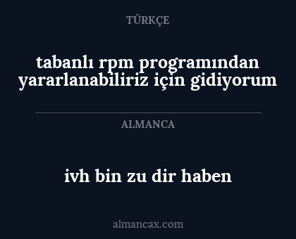 ivh bin zu dir haben - tabanlı rpm programından yararlanabiliriz için gidiyorum