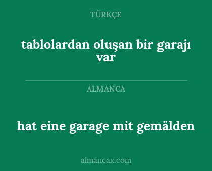 hat eine garage mit gemälden - tablolardan oluşan bir garajı var