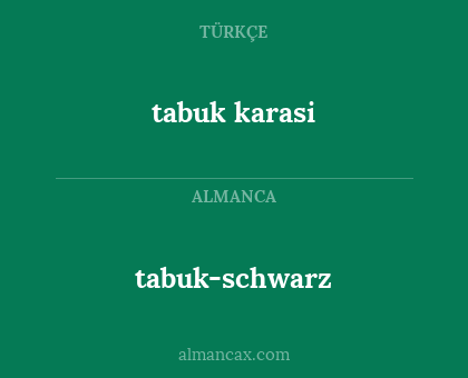 tabuk karasi - tabuk-schwarz