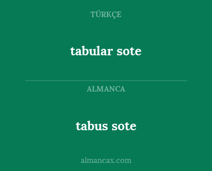 tabus sote - tabular sote