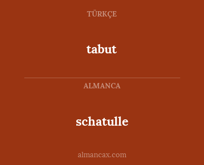 schatulle - tabut