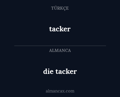 die tacker - tacker