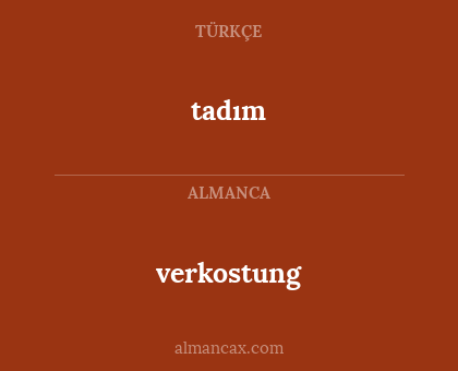 verkostung - tadım