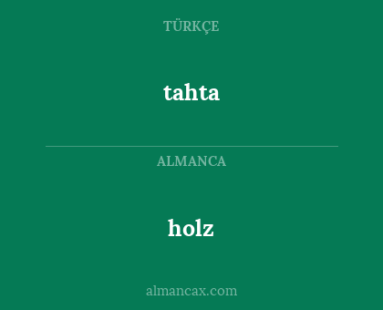 tahta - holz