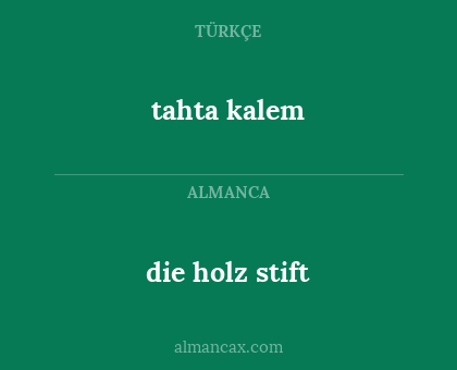 die holz stift - tahta kalem