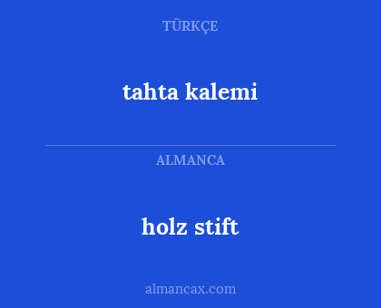 holz stift - tahta kalemi