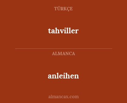 anleihen - tahviller