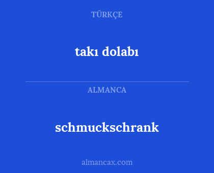 schmuckschrank - takı dolabı