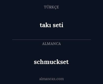 schmuckset - takı seti