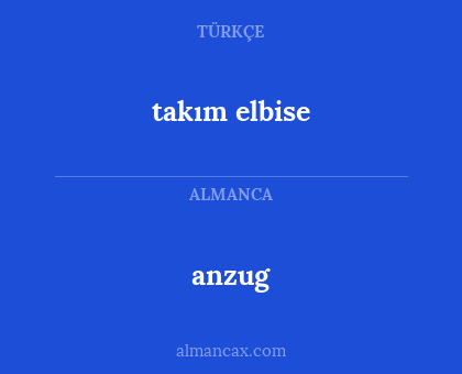 anzug - takım elbise