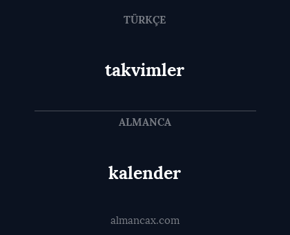 kalender - takvimler