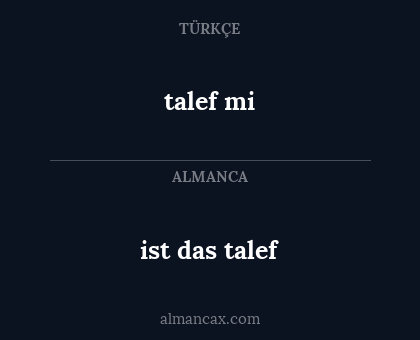 talef mi - ist das talef