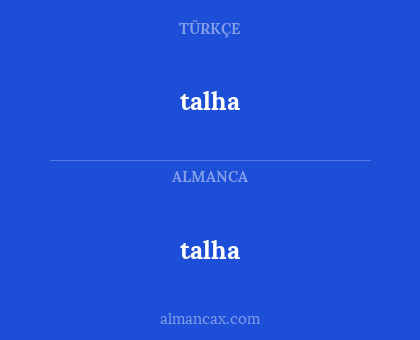 talha - talha